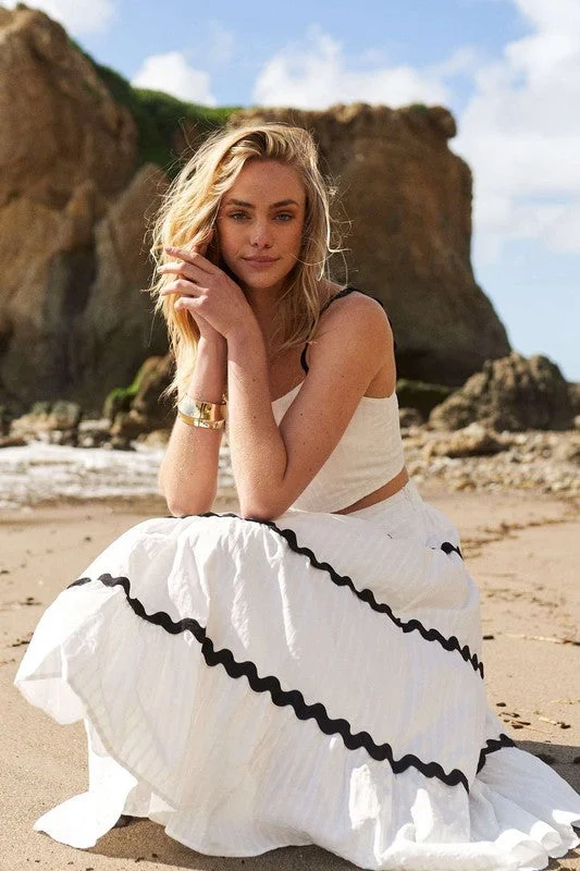 Wearable At Home Or Out The Simplest Days Rik Rack Maxi Skirt