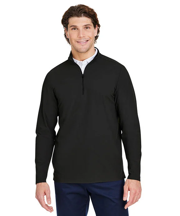 Customized Version DG410 - Devon & Jones CrownLux Performance® Mens Windsor Welded Quarter-Zip | Black