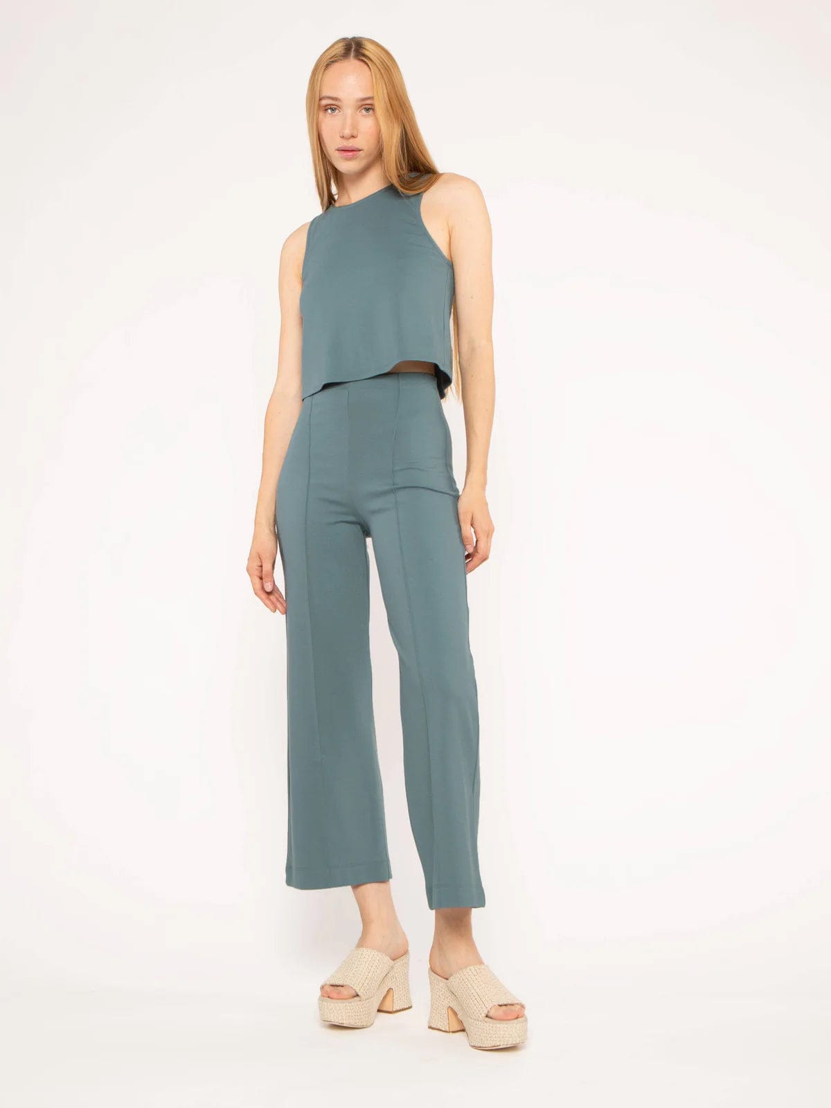 Cute Style Ripley Rader Ponte Knit Straight Leg Cropped Pant