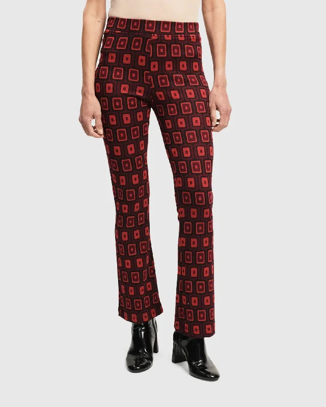 Minimal Classic Dynamite Days Bell Bottom Pants, Red