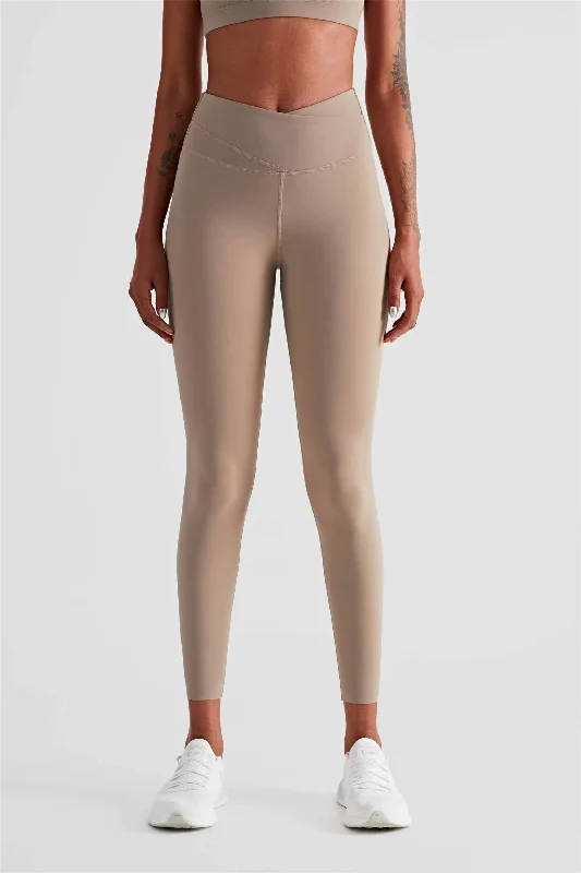 Basic Version CK1413-LUX Naked seamless Yoga pants Women's double-layer abdominal compression high-waisted fitness pants Peach hip lift exercise tights