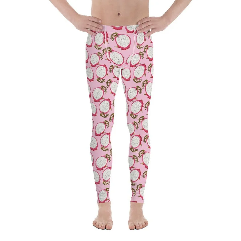 Breathable Design Dragon Fruit Pattern Men's Leggings
