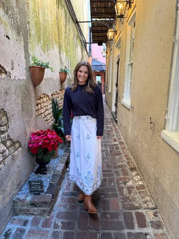 Relaxed And Casual Hanley Midi Blue Petite Flower