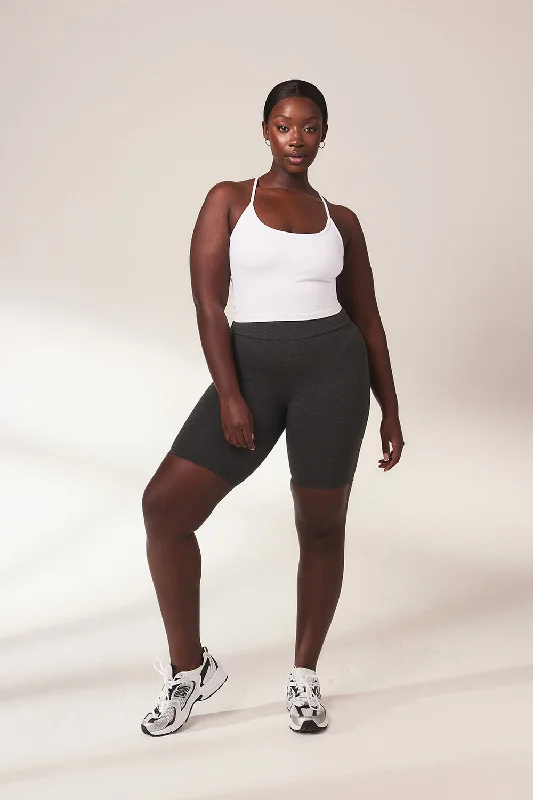 Stretch Design Lightweight Everyday Cycling Shorts - Dark Grey Marl