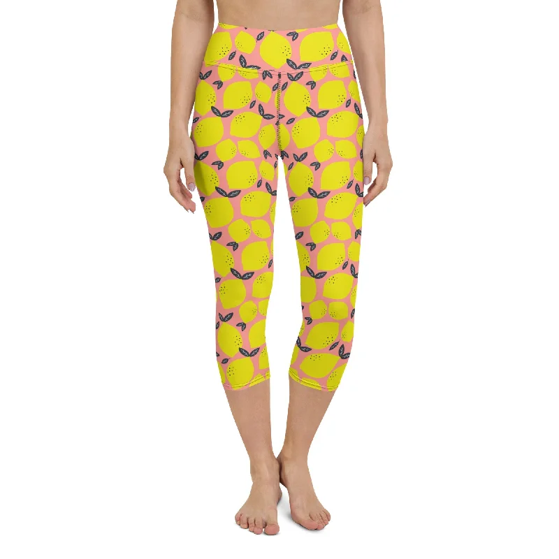 Fashion Selection Cute Lemon Yoga Capris