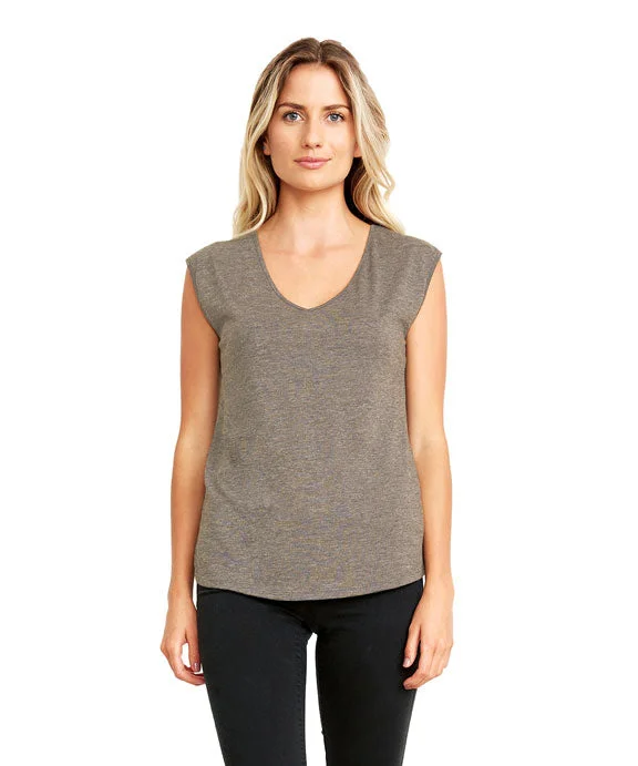 Versatile Comfort N5040 - Next Level Ladies Festival Sleeveless V-Neck Tee | Ash