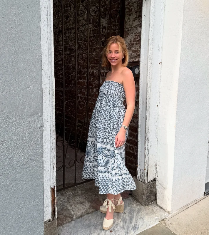 Lazy Style Serena Skirt/Dress Blue Petite Fleur