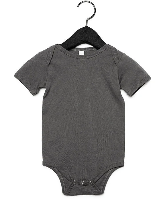 Single-shoulder Neck Design 100B - Bella + Canvas Infant Jersey Short-Sleeve One-Piece | Asphalt Single-shoulder Neck Design 100B - Bella + Canvas Infant Jersey Short-Sleeve One-Piece | Asphalt