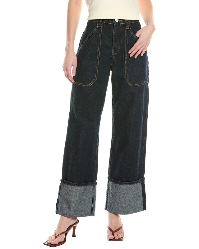 Sports Casual Style Blank NYC Dark Indigo Wide Leg Jean