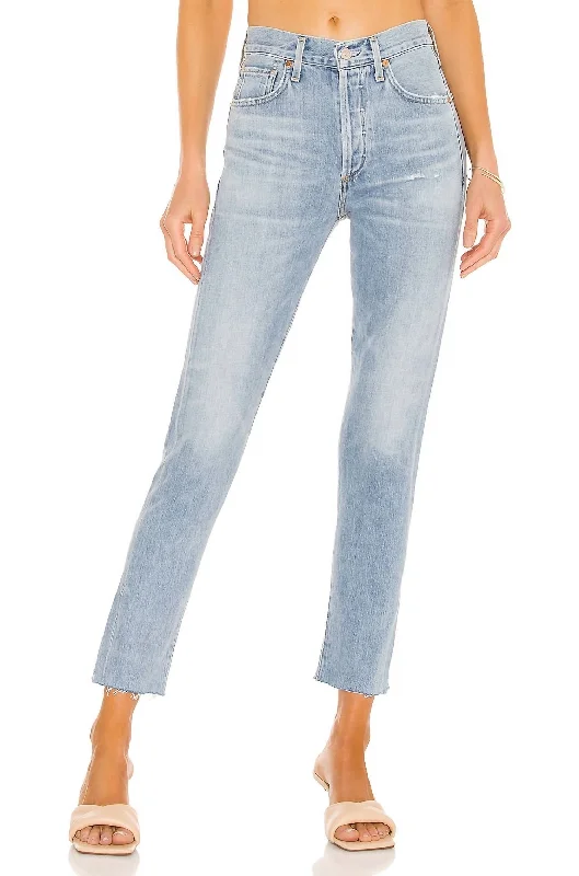 Layered Comfort Liya High Rise Jean In Coastal
