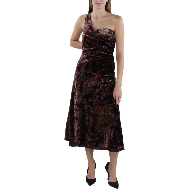 High-quality Styles Lauren Ralph Lauren Womens Velvet One Shoulder Cocktail And Party Dress High-quality Styles Lauren Ralph Lauren Womens Velvet One Shoulder Cocktail And Party Dress