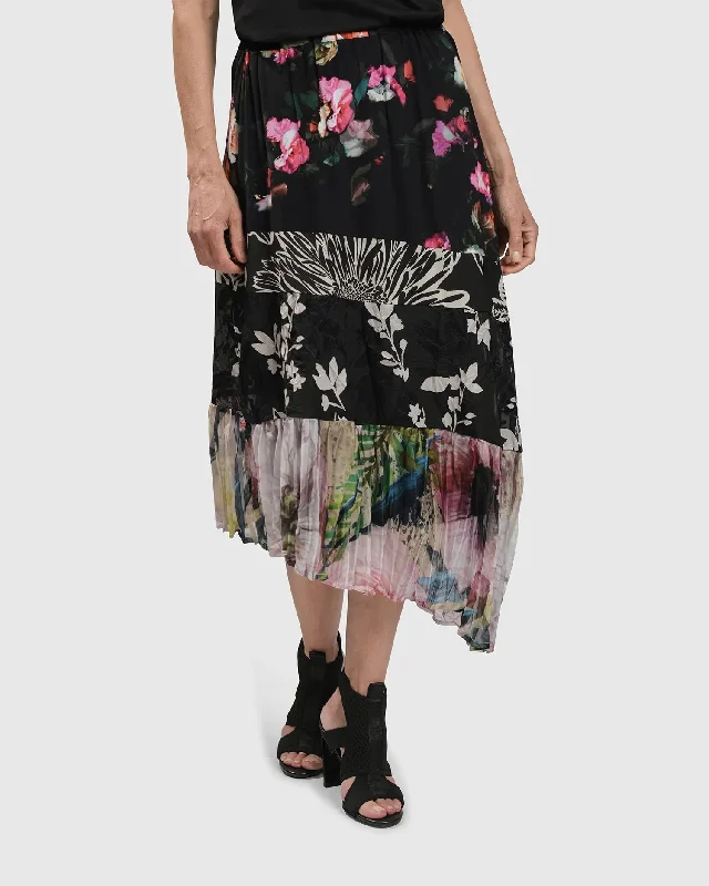Lazy Style ADALINE TIERED MAXI SKIRT, MIX