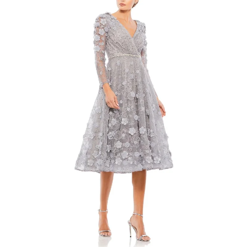 Summer Comfort Mac Duggal Womens Applique Lace Cocktail And Party Dress