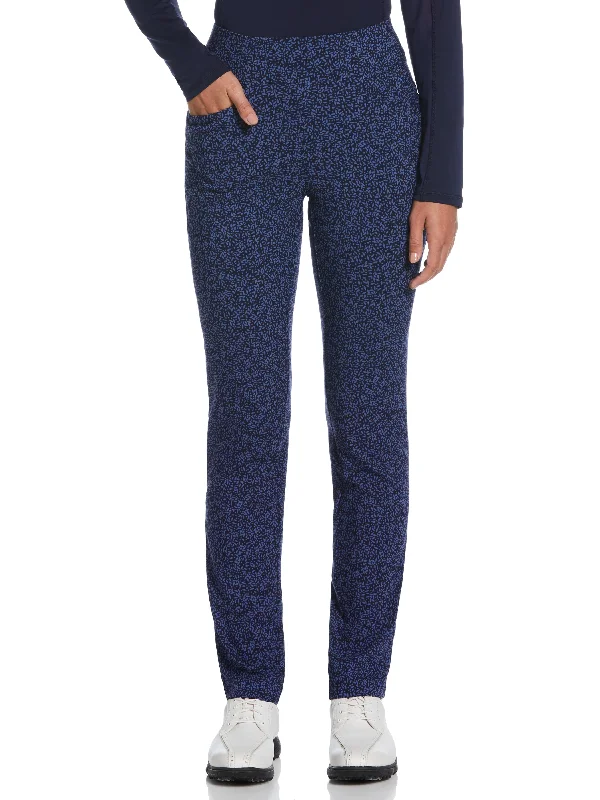 Nightclub Style Women's Geo Print Pull-On Golf Pant