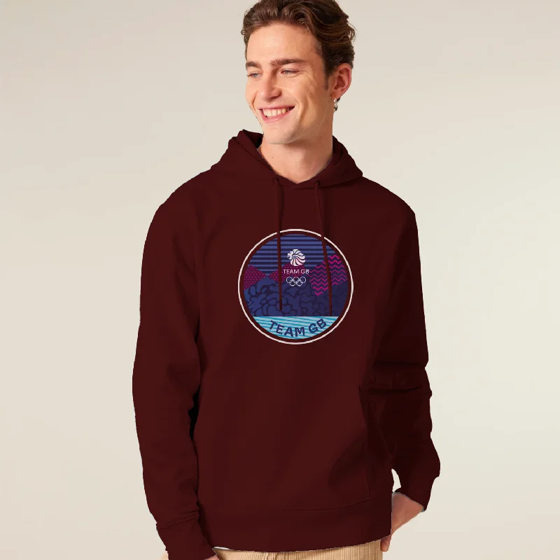 Practical Style Team GB Core Emblem Hoodie Burgundy