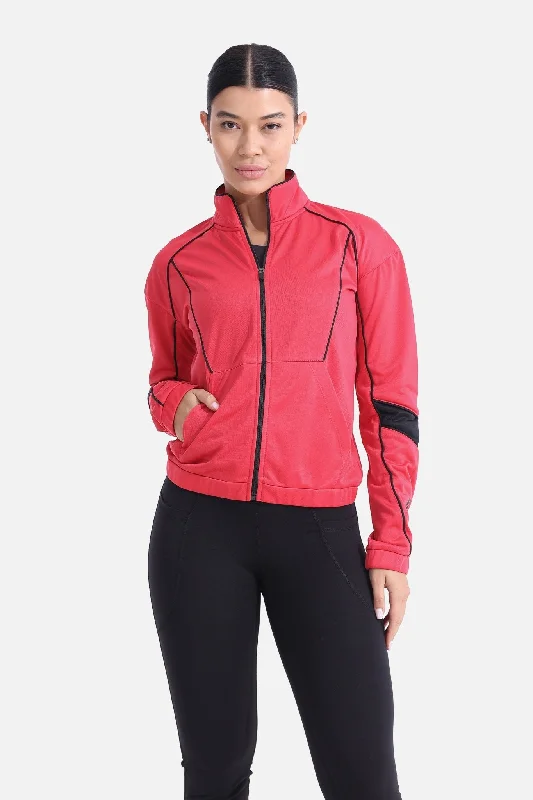 Lazy Style Magenta Tracksuit Jacket