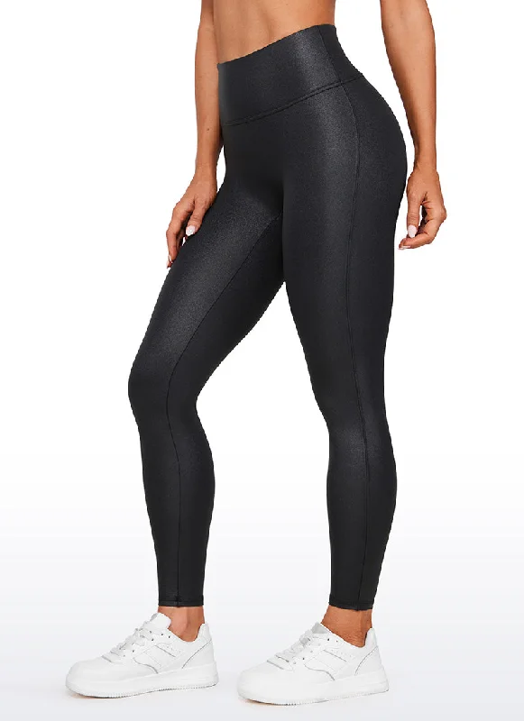 Comfortable Design Butterluxe Matte Faux Leather No Front Seam Leggings 28''