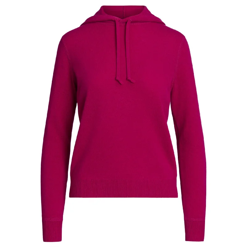 Hooded design Womens RLX Cashmere Hoodie Fuchsia Berry - AW24