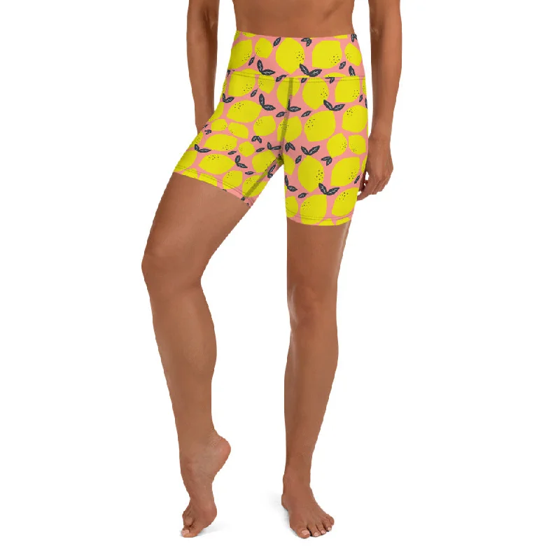 Fashionable Items Cute Lemon Yoga Shorts