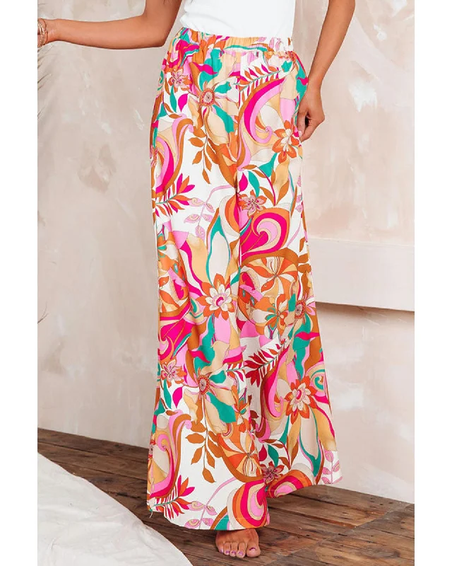 Must-have For Autumn And Winter Azura Exchange Printed Wide Leg Pants - S