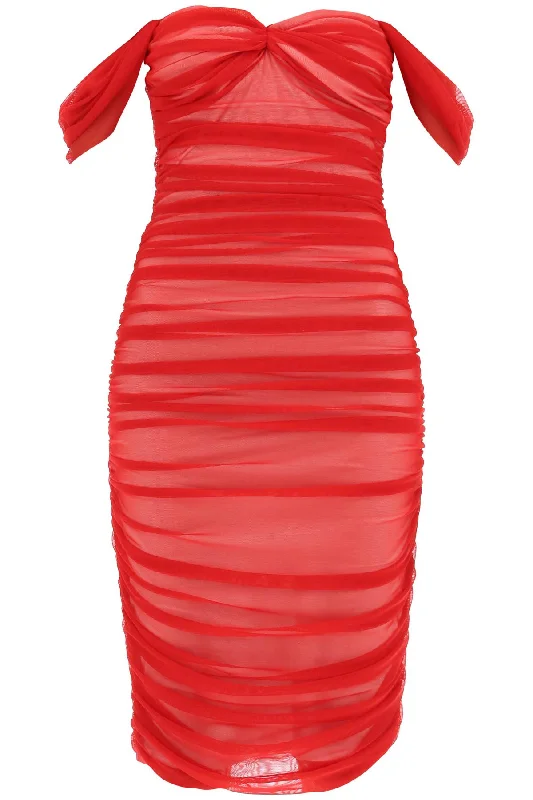 Classic NORMA KAMALI walter draped mesh dress