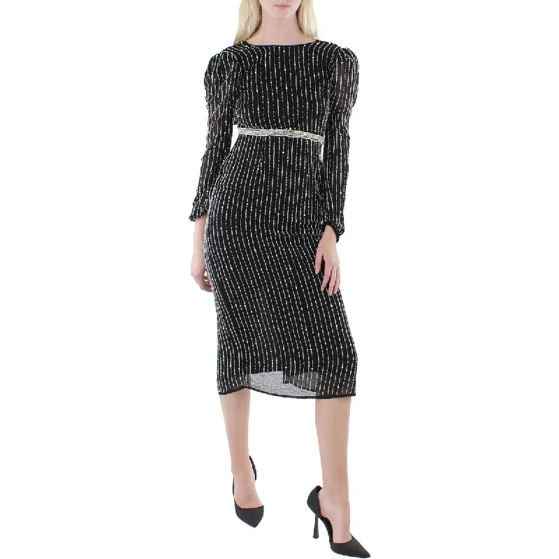 Everyday Comfort Mac Duggal Womens Embellished Midi Cocktail and Party Dress