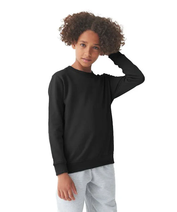 High-end Sense JHY030 - Just Hoods By AWDis Youth Crewneck Sweatshirt | Jet Black