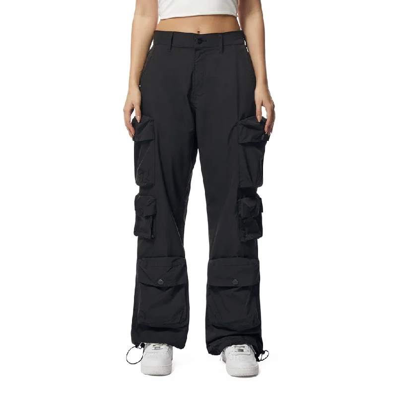 High-end atmosphere Wide Leg Cargo Pants - Black