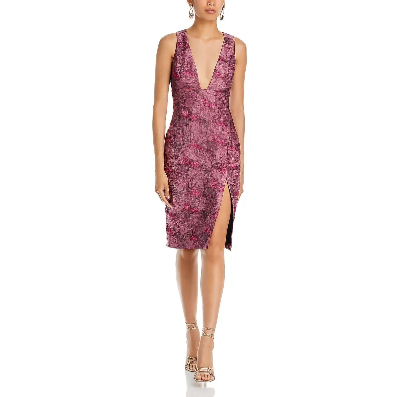 Youthful Style Liv Foster Womens Metallic Midi Cocktail And Party Dress