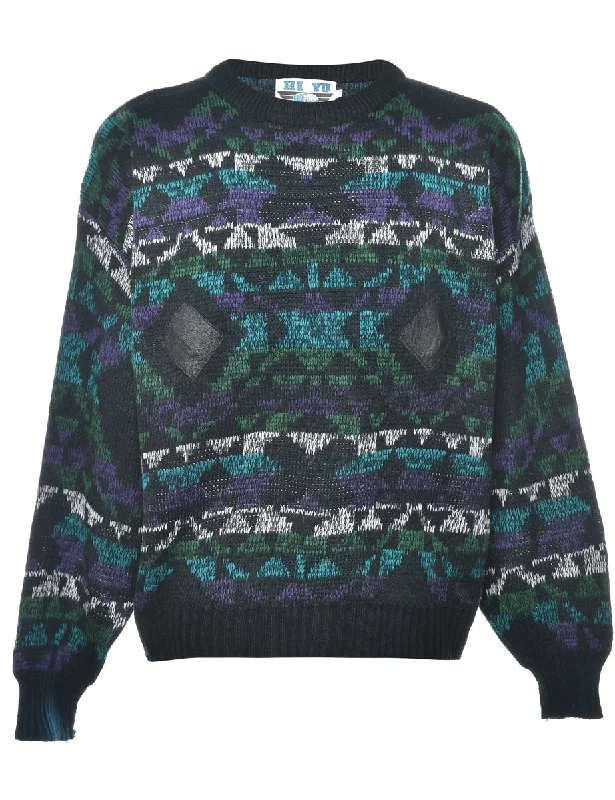 Noble And Elegant Abstract Pattern Jumper - L