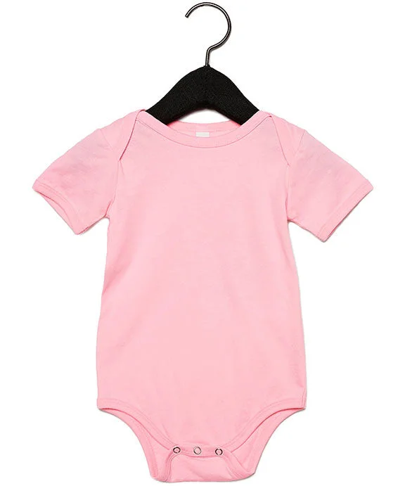 Mid-length Style 100B - Bella + Canvas Infant Jersey Short-Sleeve One-Piece | Pink