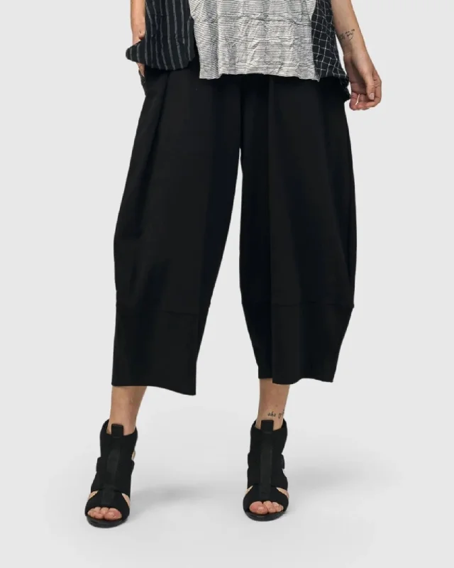 Warm And Comfortable Urban Brooklyn Lantern Pants, Black