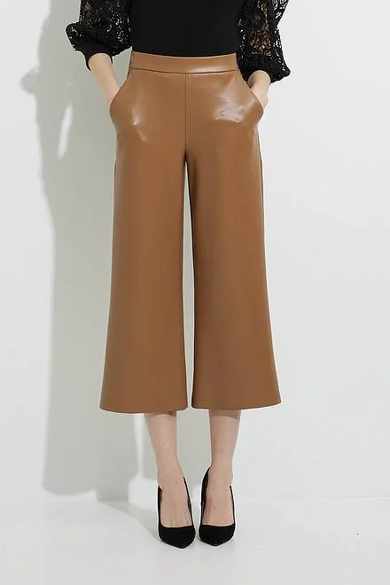 Modern Chic Joseph Ribkoff Faux Leather Flared Pants