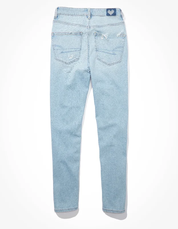 Fashionable And Versatile AE Stretch High V-Rise Mom Jean