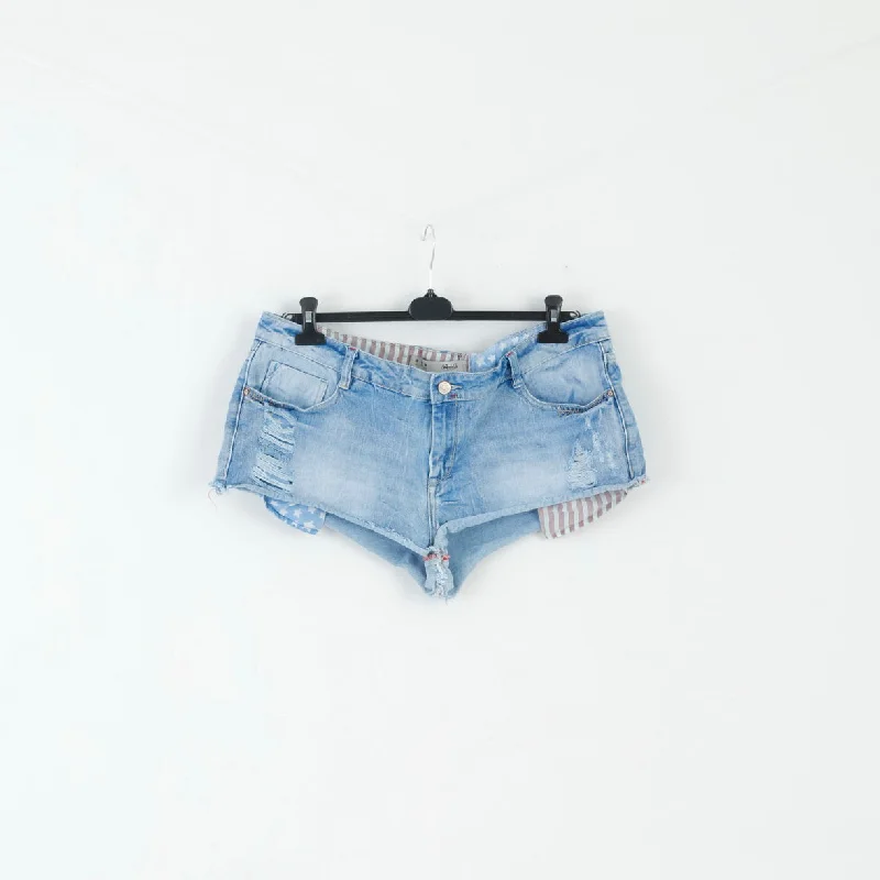 Outdoor Trend Denim Co. Womens 18 46 Shorts  Distressed Blue Denim  Cotton Jeans