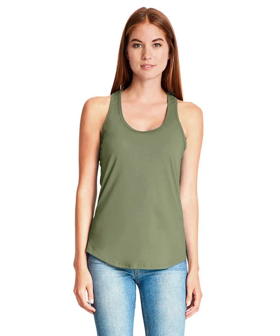 Soft Style 6338 - Next Level Ladies Gathered Racerback Tank Top | Military Green