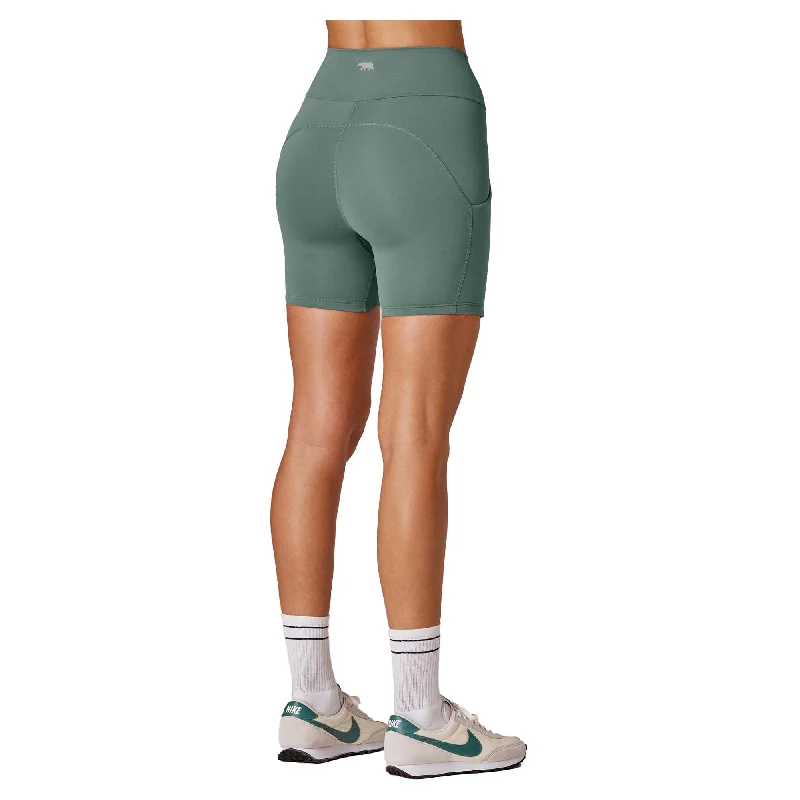 Urban Fashion Women's Ab Waisted Camelflage 6 Inch Bike Shorts