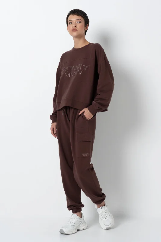 Street Graffiti Design Track Pants _ 157967 _ Chocolate