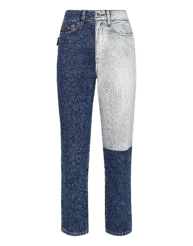Round neck design Denim Boyfriend