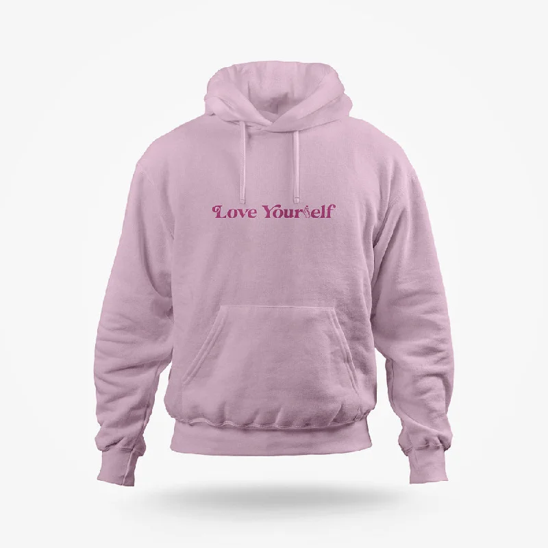 Soft Fashion Love Yourself | K-Pop Light Pink Hoodie