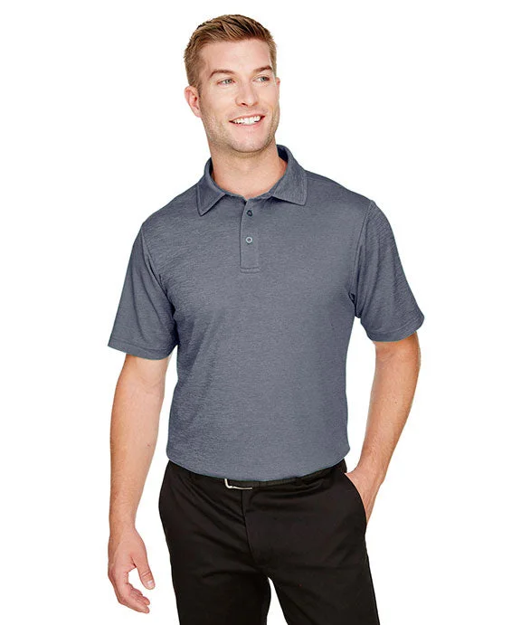 Dessert Matching DG22 - Devon & Jones CrownLux Performance® Mens Address Melange Polo Shirt | Navy Heather Dessert Matching DG22 - Devon & Jones CrownLux Performance® Mens Address Melange Polo Shirt | Navy Heather