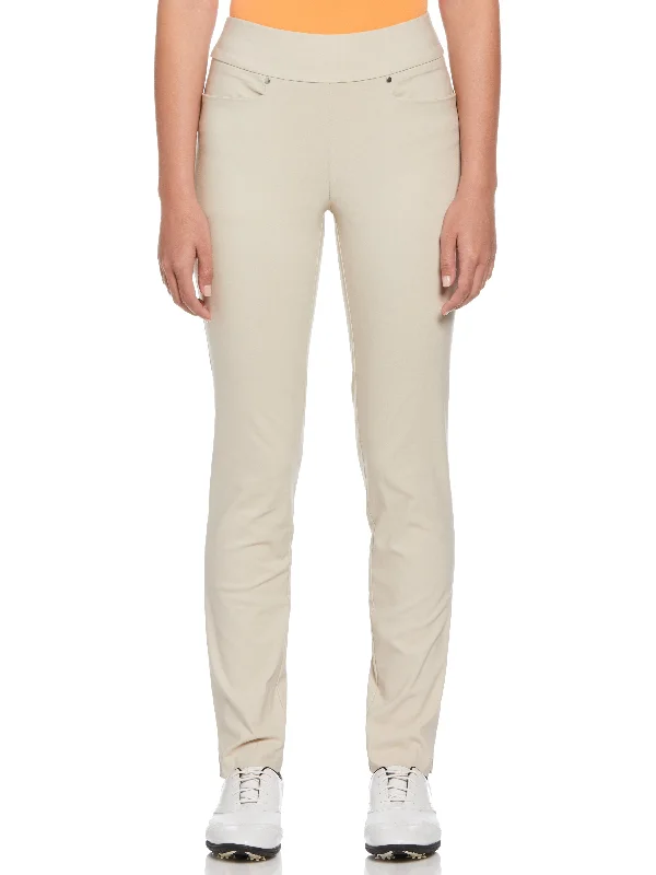 Floral Prints Women's Solid Pull-On Golf Pant