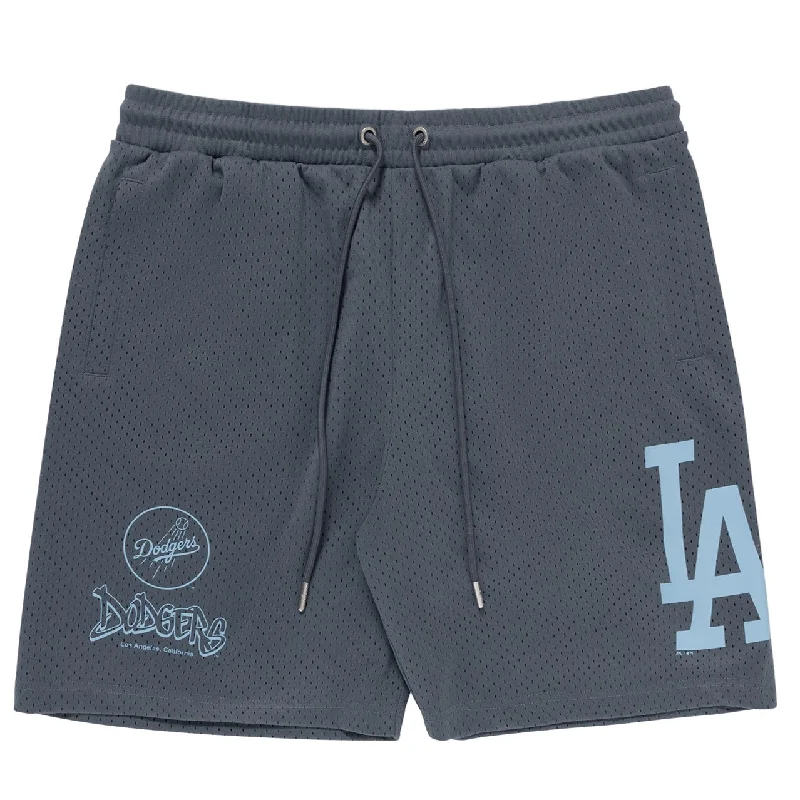High-end Sense Majestic MLB Brush Pop Mesh Short Los Angeles Dodgers Stormy Weather