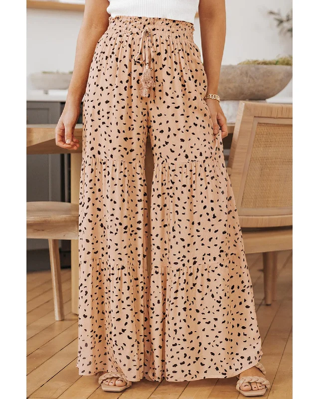 British Style Azura Exchange Ruffle Wide Leg Palazzo Pants - S