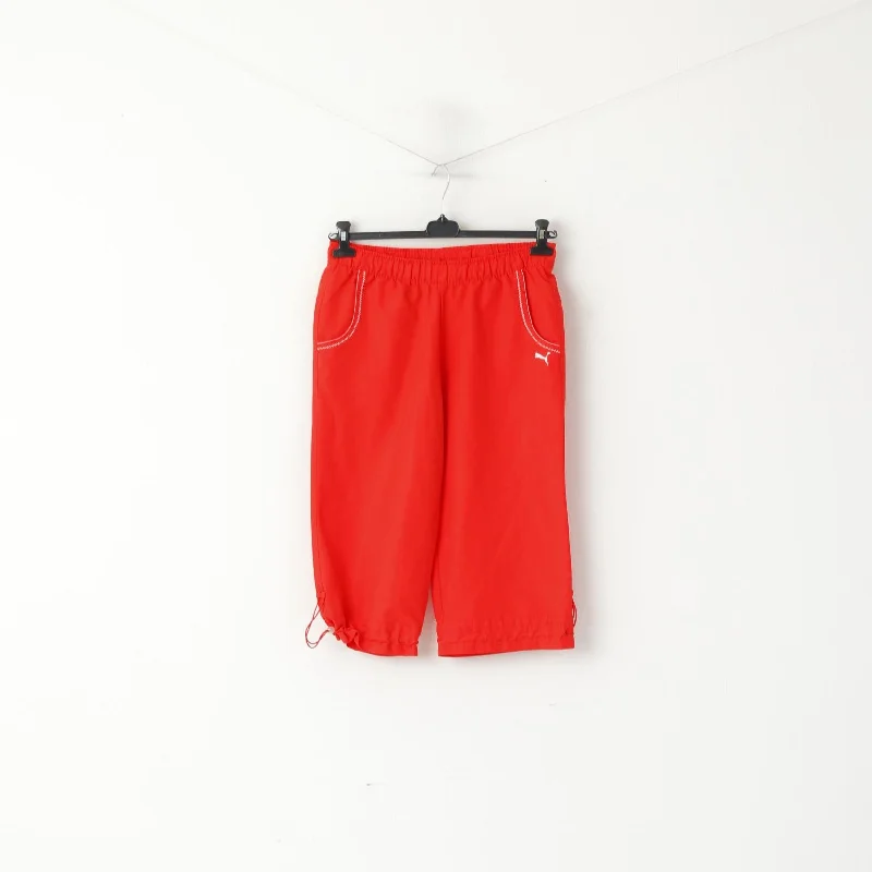 Cool Summer Puma Women 10 36 S Capri Trousers Red Sportswear Pockets Pants Shorts