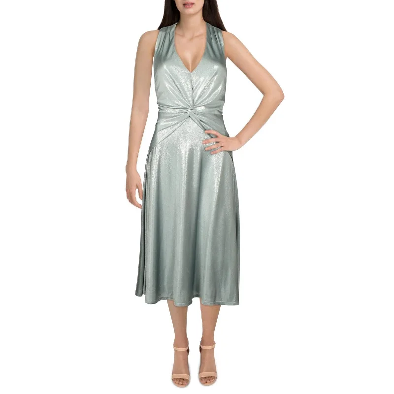 Beautiful Romance Lauren Ralph Lauren Womens Foil-Print Mid-Calf Cocktail And Party Dress Beautiful Romance Lauren Ralph Lauren Womens Foil-Print Mid-Calf Cocktail And Party Dress