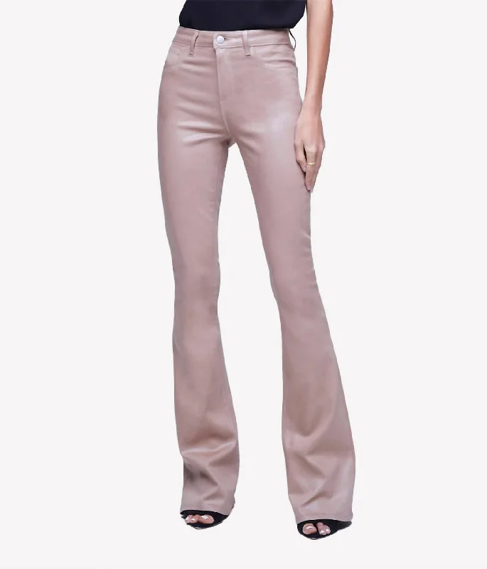 Autumn Selection Marty High Rise Flare Jean In Toffee Coated