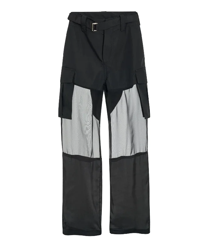 Personalized Series SACAI Straight Leg Fabric Combo Pants