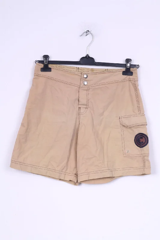 Soft And Comfortable Chiemsee Active Wear Womens 30'' M Shorts Beige Cargo Nylon Windsurfing