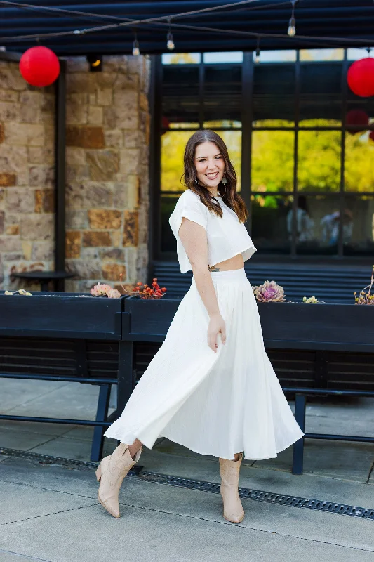 Noble Temperament The Cassie Linen Skirt Set